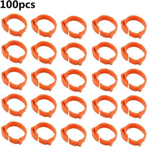 100 Pcs Inside Diameter 2.0 Cm Chicken Ring Hen Pigeon Leg Band Poultry Dove Birds Quail Goose Chicks Duck Parrot Clip Rings
