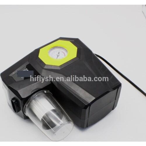 120W Four in one multifunctional vehicle vacuum cleaner inflator tire pressure measuring emergency lighting