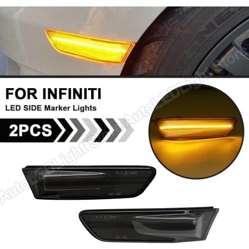 2Pcs For 2003 2004 2005 2006 2007 INFINITI G35 2D Coupe LED Front Side Marker Light Turn Signal Indicator Lamp OEM:IN2551108