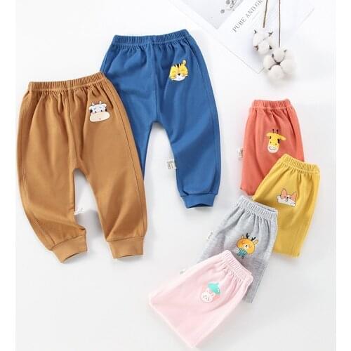 2021 Autumn Spring Newborn Baby Pants Girl Boy Loose Leggings Cotton Pants Toddler Clothing Infant PP Pants