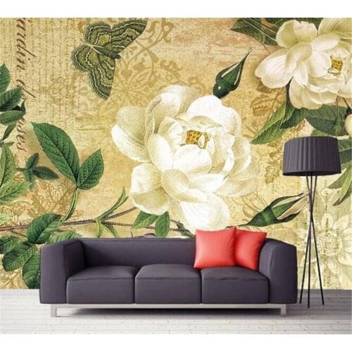Beibehang 3D custom beautiful romantic wallpaper mural elegant garden oil painting living room bedroom TV background wall