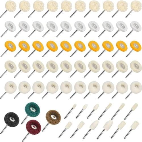 66 Felt Polishing Discs, Felt Polishing Accessory Set For Rotating Tools, Power Tools, Polishing Machines, Hand Drills