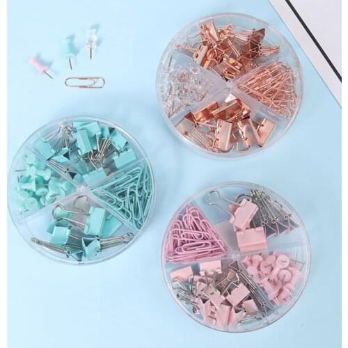 72pcs/box Mini Metal Paper Clips 10mm Colorful Candy Color Clip for Book Stationery School Office Supplies High Quality