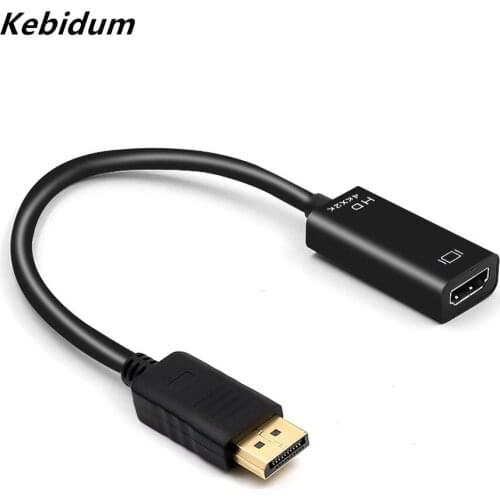 Kebidu 4K 1080P DP Displayport To HDMI Adapter Display Port Cable Converter For PC Laptop Projector Displayport To HDMI Adapter