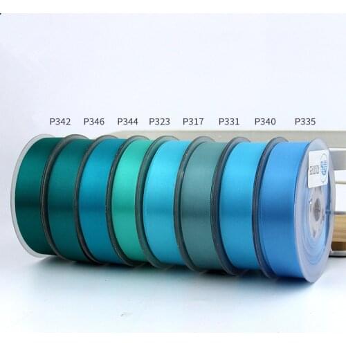 6/9/15/19/25/38/50mm100yards Double Face Satin Ribbon Light Blue for Party Wedding Decora Handmade Rose Flowers Belt Top Quality