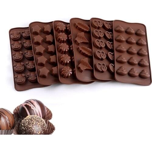 Chocolate Mold biscuit heart shaped silicone cake ice mold halloween cookie christmas mold baking accessories convenient tools