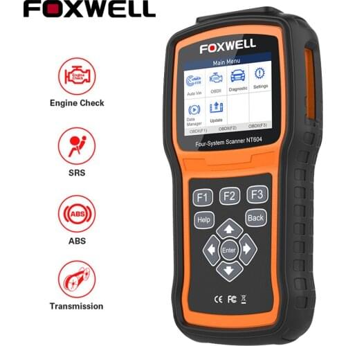 Foxwell NT604 Full OBD2 Scanner 4 System Engine ABS Airbag Transmission Read Codes Clear Codes OBD 2 Auto Scanner Code Reader