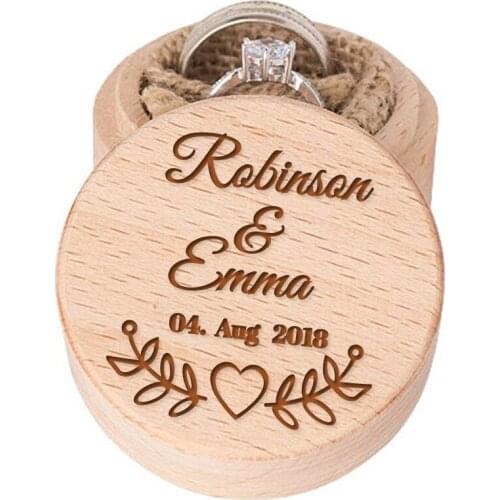 Personalised Wedding Ring Box with Heart Custom Ring Bearer Box Rustic Proposal Ring Boxes Boho Chic 20 Design Choices