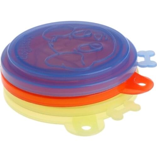 New Pet Food Can Cover Silicone Storage Cap Dog Cat Reusable Color Random Fresh Lid