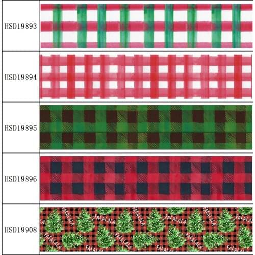 22MM 25MM 38MM 50MM 75mm Printed Pattern Christmas on Grosgrain Ribbon for diy ribbon