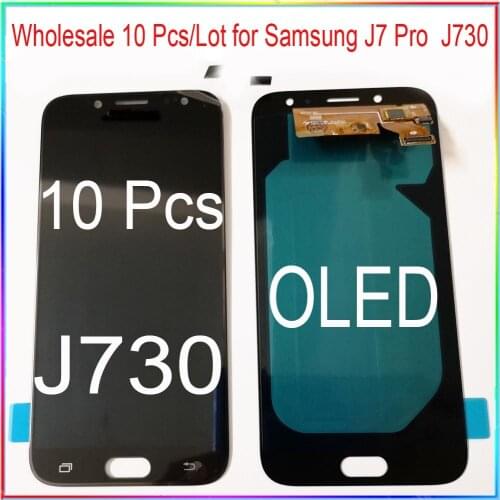 Wholesale 10 Pcs/Lot for Samsung J7 2017 J730 LCD Screen display with touch Digitizer assembly J7 Pro