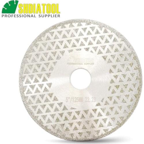 SHDIATOOL 5" Electroplated diamond cutting & grinding disc Bore 22.23 Diameter 125MM Both side coated diamond saw blade