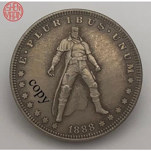 Super Hero 1888 Hobo Nickel Copy Coin Morgan Dollar Copper Coins Collectibles Challenge Coin