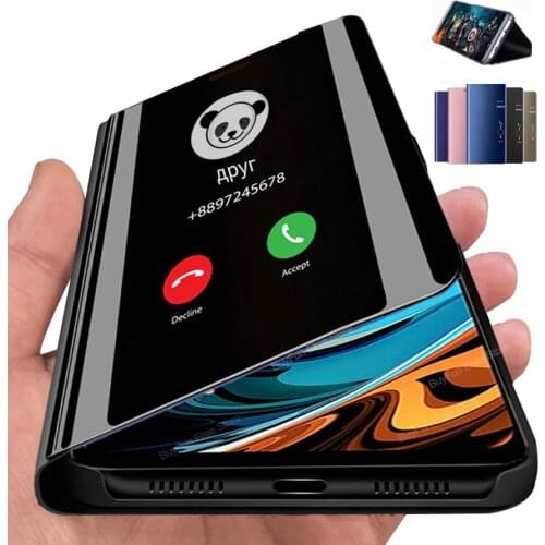 Smart Mirror Flip Case On For Xiaomi Redmi 9T Back Cover Shell Kisomi For Xiaomi Poco M3 Bumper Coque Case Fundas