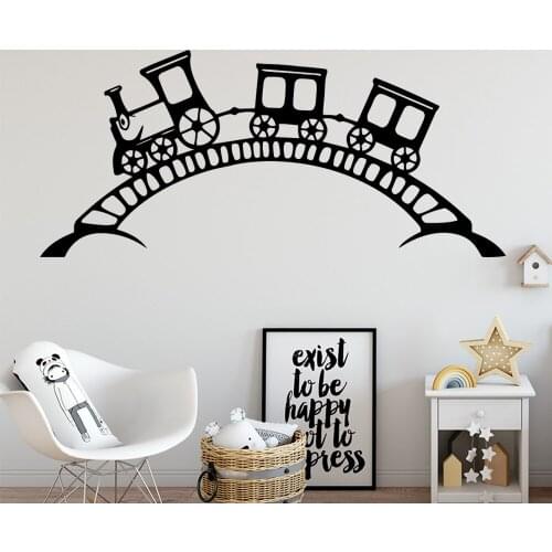 Retro Train Vinyl Wall Sticker Decor For Kids Room Bedroom Home Decoration Wallpaper Decals Murals naklejki na sciane