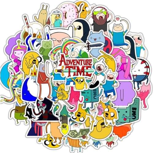 10/30/50pcs Cartoon Adventure Time Waterproof Stationery PVC Sticker Skateboard Suitcase Laptop Luggage Sticker For Girl