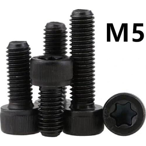 20PCS GB2671.2 M5x6/8/10/12/16/20/25mm 12.9 Grade Carbon Steel Torx Six Lobe Pin Cap Cup Allen Head Bolt Hexagon Socket Screw
