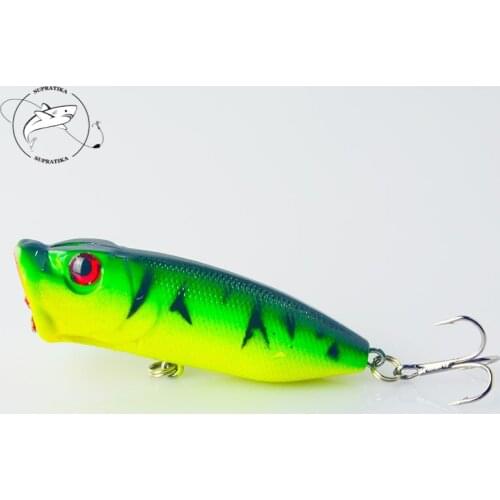 3D Eyes Popper Fishing Lure 65mm/13g Topwater Crankbait Carp Fly Fresh Water Sea Fishing Wobbler For Trolling Artificial Bait