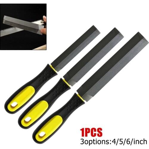 4/5/6 Inch Pruning Saw File T12 Bearing Steel Fine-tooth Rasp File Carpentry Woodworking Sharpening Hand Tool With TPR Handle