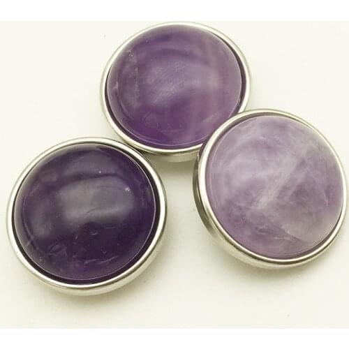 5pcs/lot NEW Natural stone snap button for DIY jewelry OEM, ODM T6521