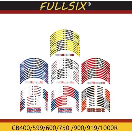 7 Style Motorcycle Wheel Tire Rim Stickers 17 inch wheel For Honda Hornet CB400 CB599 CB600 CB750 CB900 CB919 CB1000R