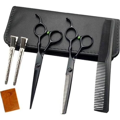 7x Hair Cutting Scissors Set Stainless Steel Home Hair cutting Shear with Comb and Case For Men Women