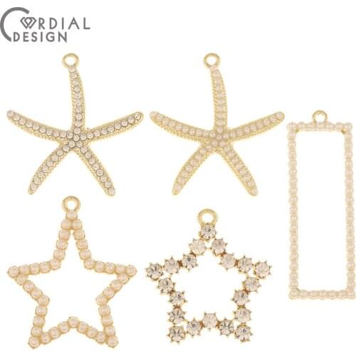 Cordial Design 50Pcs Jewelry Accessories/Pendants/Jewelry Findings & Components/Hand Made/DIY/Imitation Pearl/Geometry Shape