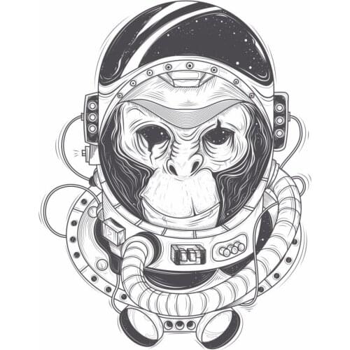 Astronot Monkey Sticker Plane Extreme