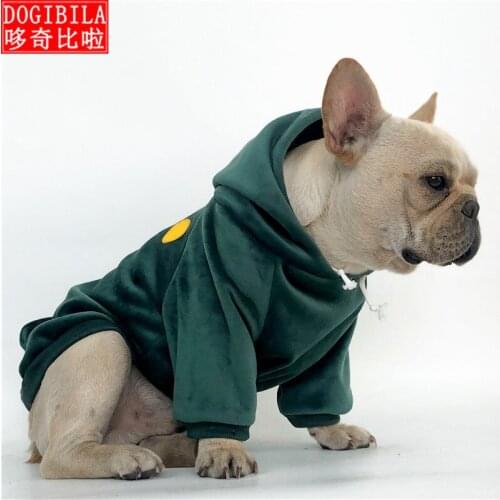 Bankstown bulldogs clothes Bago clothes autumn and winter thickened warm clothes mink fur comfortable dog cat pet clothes