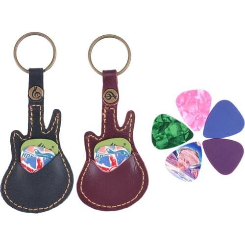 Black Guitar Pick Sleeve Electric Acoustic Guitar Pick Case Guitarra Picks Bag Guitar Accessories (Not include picks)