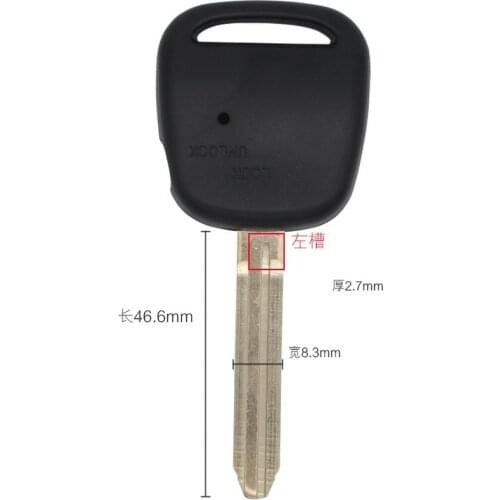 Para TOYOTA Carcasa De Llave Virgen Remota Para Coche, 1 Boton, 2 boton En El Lateral, Fob, TOYOTA, Cuchilla 43