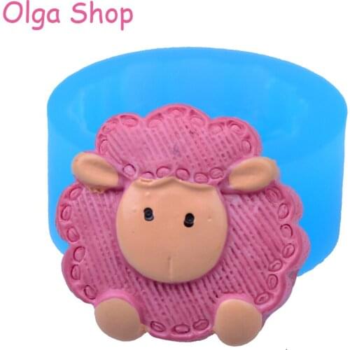DYL085 Sheep Flexible Silicone Push Mold 25mm - Cupcake Decoration Chocolate Fondant Mould, Fondant Cake Decorating Tools