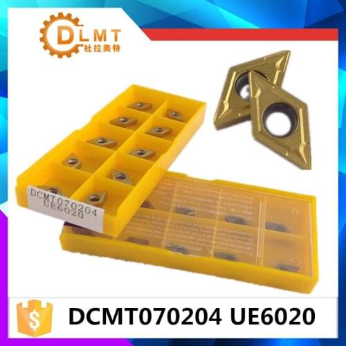 20pcs DCMT070204 UE6020 Internal Turning Tools Carbide inserts Cutting Tool CNC Tools Lathe tools Lathe cutter