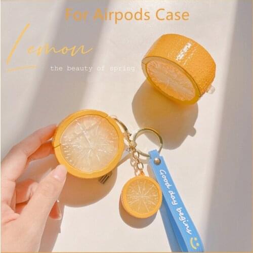 Creative Lemon Silicone Case For Airpods Pro 3 Protective Cover For AirPods 1 2 Headphone Protective Cases Wholesal