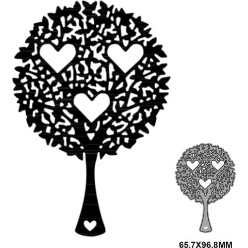 Heart-shaped Smiley Tree Metal Cutting Dies For DIY Scrapbooking Photo Album Season Embossing DIY Paper Cards Making 2021 New