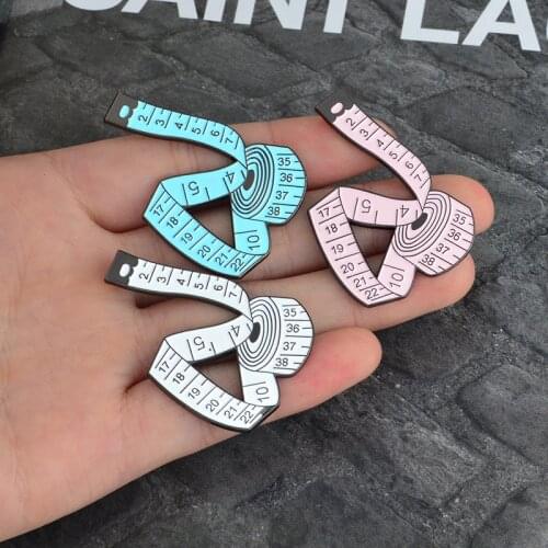 MINGQI Creative cartoon Brooches tape measure brooches Enamel pins jewelry button Badge t-shirt Collar bag accessories jewelry