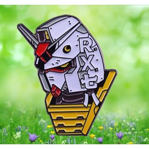 Mobile Suit Zeta Gundam RX-78 giant robots mecha mech Head enamel pin anime brooch