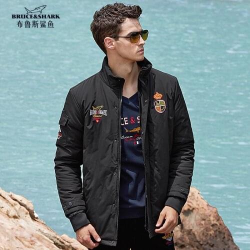 Bruce&Shark Men Jacket Top Quality heavy Winter best Embroidery Men Coat loose Thicker Cotton Male Blouse Fashion Warm big 4XL