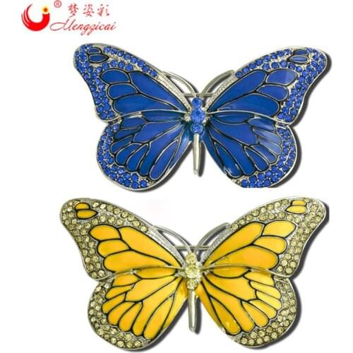 New High Quality Butterfly Brooch Pin Crystal Rhinestone Beautiful broches bijou For Women Dress Wedding Christmas Gifts Bridal