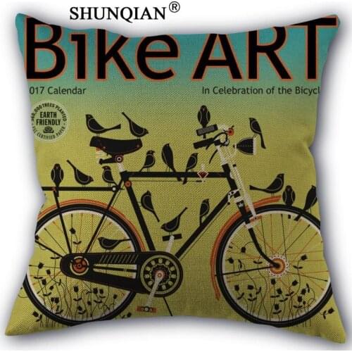 New Arrival bike Custom cotton Pillowcases zipper Custom Pillow Case More Size Custom your image gift