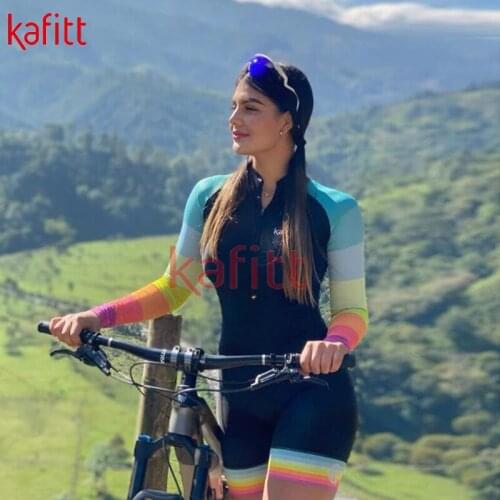Kafeet New Womens Team Racing Suit Long-sleeved Cycling Suit Riding With Clothes Outdoor Climbing Fitness Clothes Sweatshirt