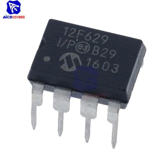 Diymore 1 Piece IC Chips PIC12F629-I/P 12F629-I/P 12F629 DIP-8 MCU IC MICROCHIP Original Integrated Circuits