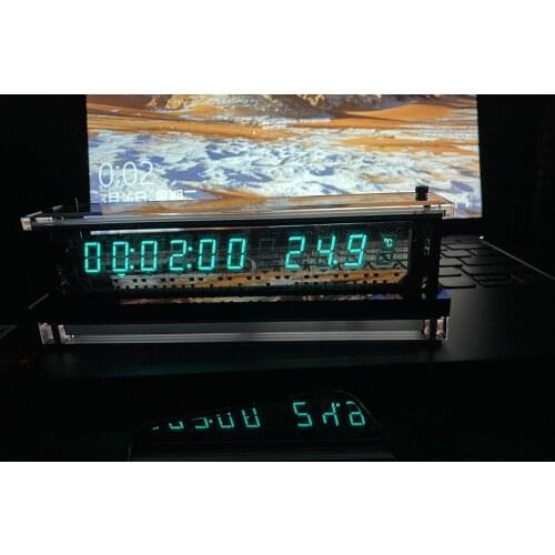 Transparent VFD screen VFD clock DS3231 high-precision module Wireless temperature and humidity TYPE C power supply creative gif