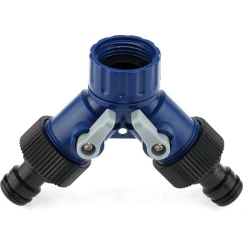 3/4" Water Tap Splitter 2 Way For 1/2" Caliber Quick Connector Adaptor Y Shape Garden Tap Splitter For Irrigation