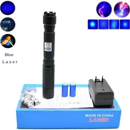 Burning Blue 450nm military high power blue laser laser sight flashlight burning match / burning cigar / candle / hunting laser