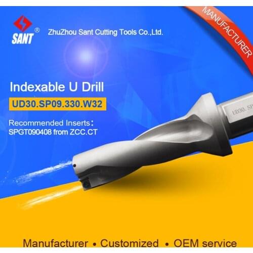 Matched inserts SPMG090408/SPMG110408/SPMG140512 drilling bit indexable drilling tool U drill UD30.SP09.330.W32