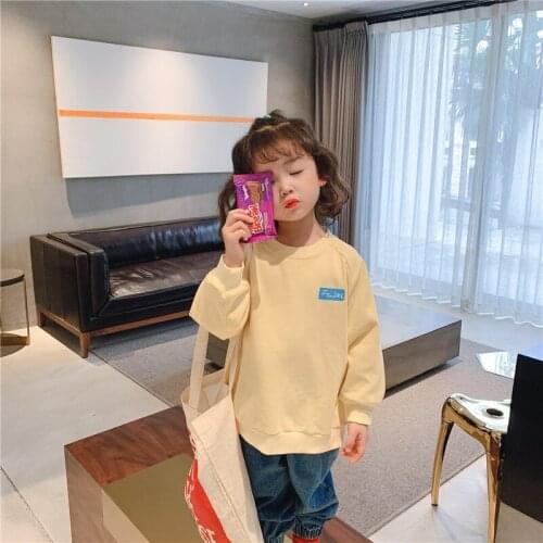 New Lovely Spring Autumn Tops Hoodies Girls Letter Sweatshirts Coat Kids Outwear Teenager Children Clothes High Quality