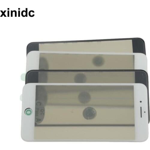 Xinidc 4 in 1 Cold Press Front Screen Outer Glass+Frame OCA+Polarizer For iPhone6 6 plus 5 5s Screen Glass Replacement 50pcs