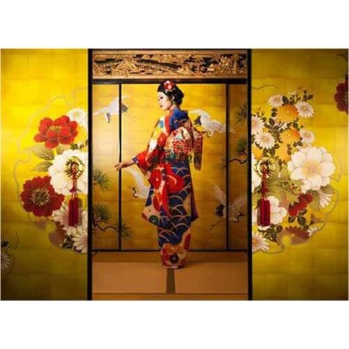 Japanese woman Diamond embroidery full display square round mosaic diamond art rhinestones 5d diy diamond painting sale EE1348