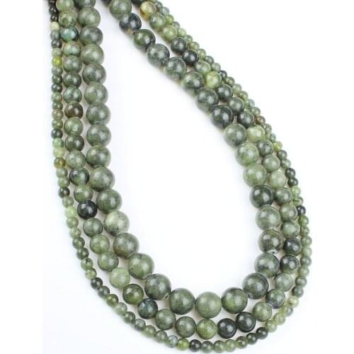 Southern Natural Jade Round Beads Semi-precious Stones Scattered Beads For DIY Making Necklace Bracelet Accessories Size4-10mm